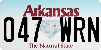 AR license plate 047WRN