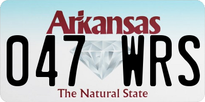 AR license plate 047WRS