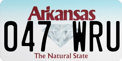 AR license plate 047WRU