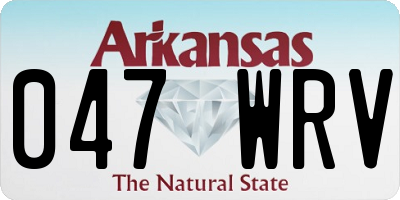 AR license plate 047WRV