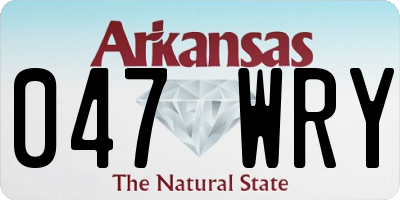 AR license plate 047WRY