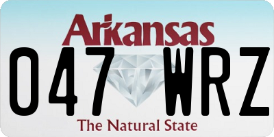 AR license plate 047WRZ