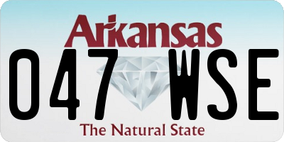 AR license plate 047WSE