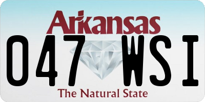 AR license plate 047WSI