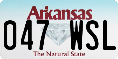 AR license plate 047WSL