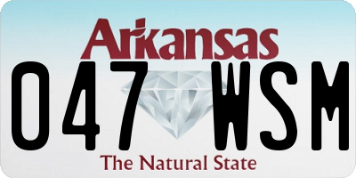AR license plate 047WSM