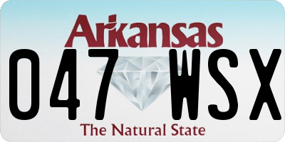 AR license plate 047WSX