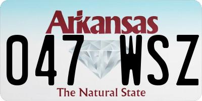 AR license plate 047WSZ