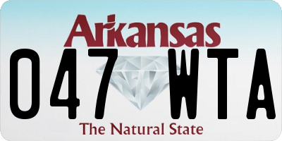 AR license plate 047WTA