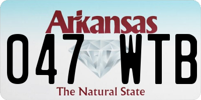 AR license plate 047WTB