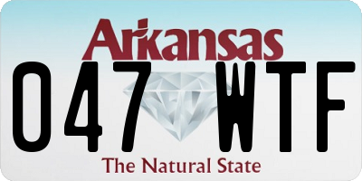 AR license plate 047WTF