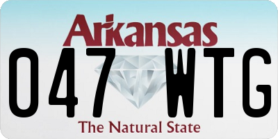 AR license plate 047WTG