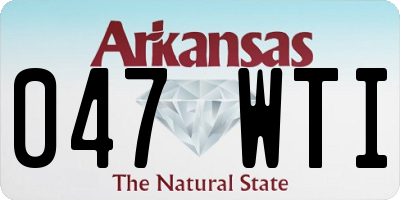 AR license plate 047WTI