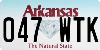 AR license plate 047WTK