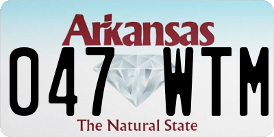 AR license plate 047WTM