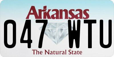 AR license plate 047WTU