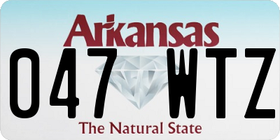AR license plate 047WTZ