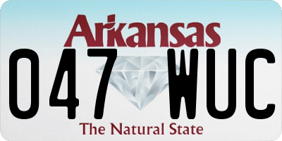AR license plate 047WUC