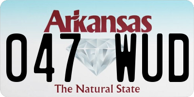 AR license plate 047WUD