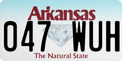AR license plate 047WUH