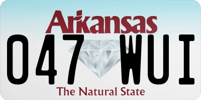 AR license plate 047WUI