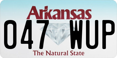 AR license plate 047WUP