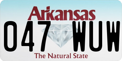 AR license plate 047WUW