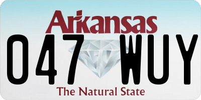 AR license plate 047WUY