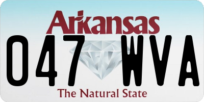 AR license plate 047WVA