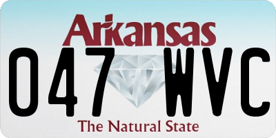 AR license plate 047WVC