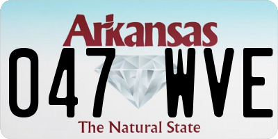 AR license plate 047WVE