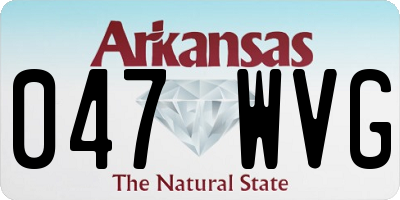 AR license plate 047WVG