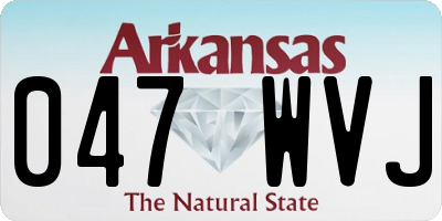 AR license plate 047WVJ