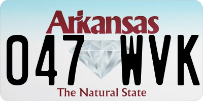 AR license plate 047WVK