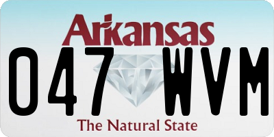 AR license plate 047WVM