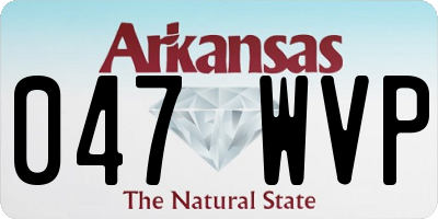 AR license plate 047WVP