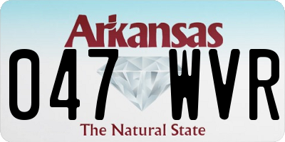 AR license plate 047WVR