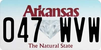 AR license plate 047WVW