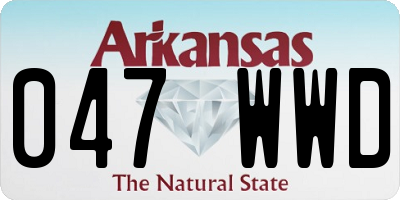 AR license plate 047WWD