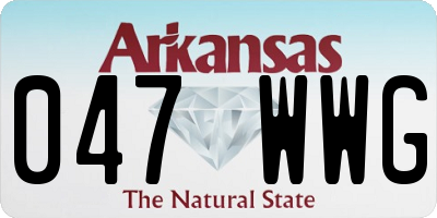 AR license plate 047WWG