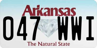 AR license plate 047WWI