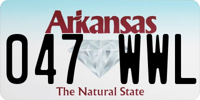 AR license plate 047WWL