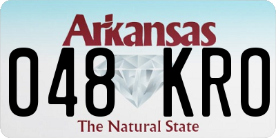 AR license plate 048KRO