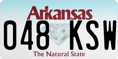 AR license plate 048KSW