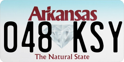 AR license plate 048KSY