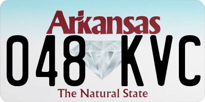 AR license plate 048KVC