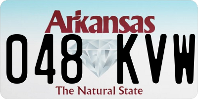 AR license plate 048KVW