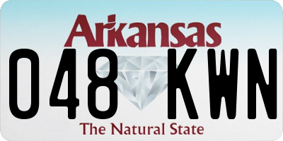 AR license plate 048KWN