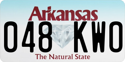 AR license plate 048KWO