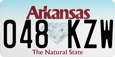 AR license plate 048KZW